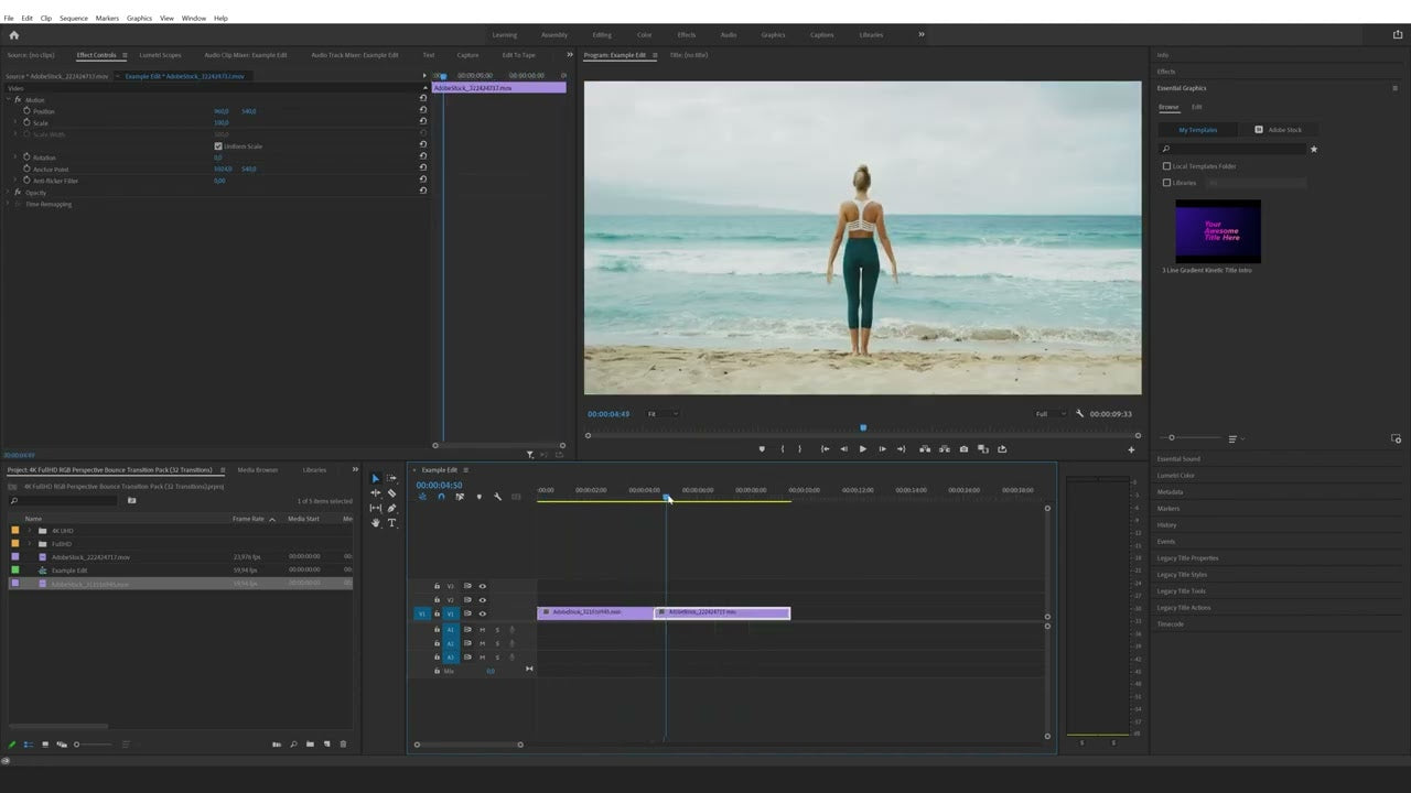 How to use and edit Transition Templates in Premiere Pro – Filmbro