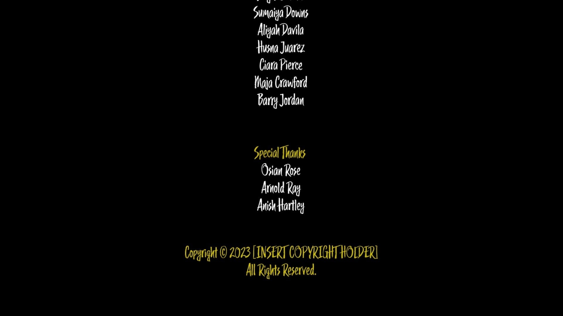 Premiere Pro Template Movie End Credits Variation 02 Filmbro