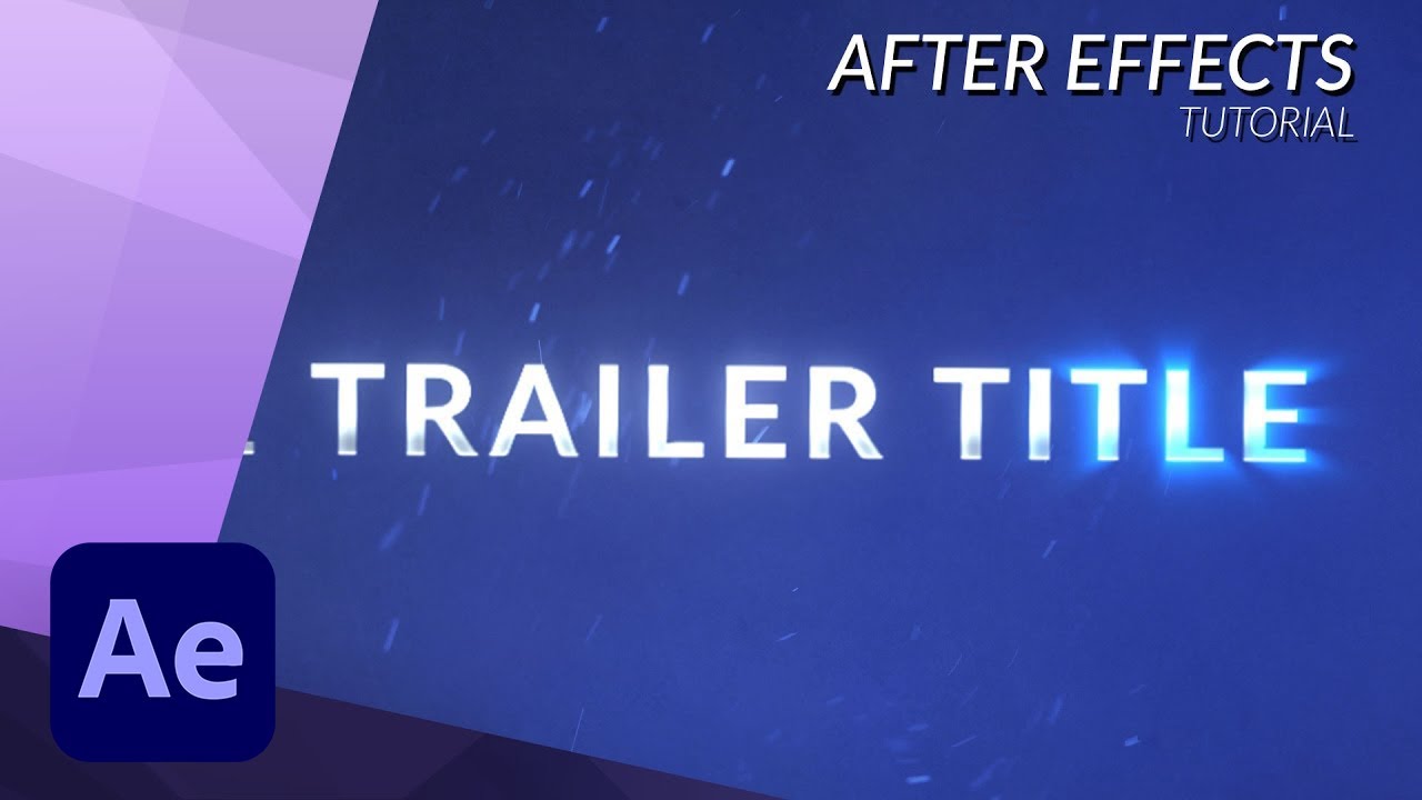 How To Create a Mystique Trailer Title in After Effects Tutorial No Pl ...