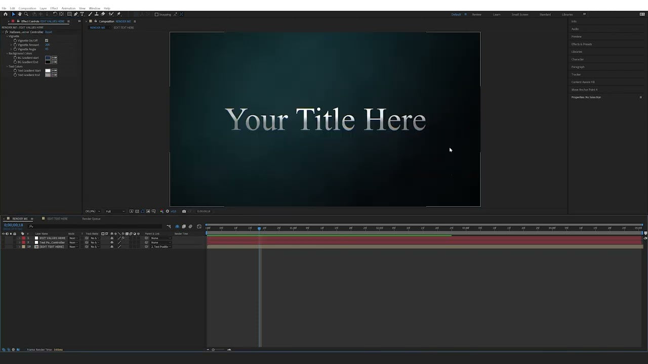 How to edit the Bloody Trailer Title in After Effects – Filmbro