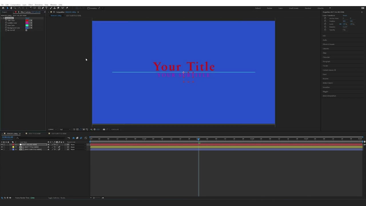 How to edit the Clean Title Intro in After Effects – Filmbro