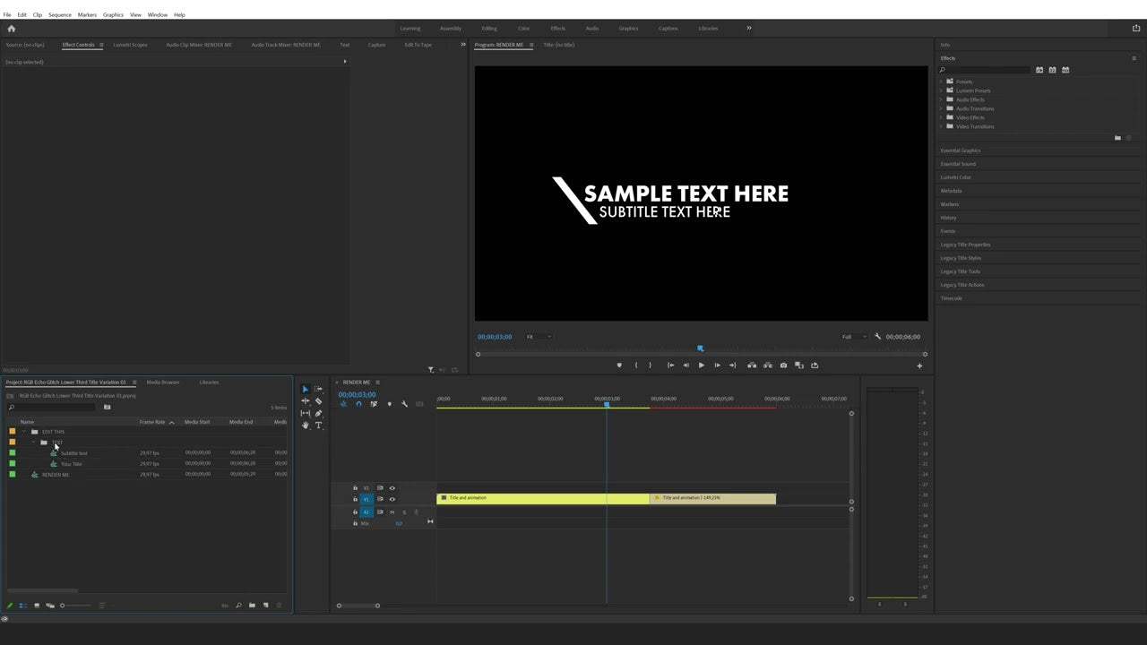 How to use and edit Lower Third Templates in Premiere Pro – Filmbro