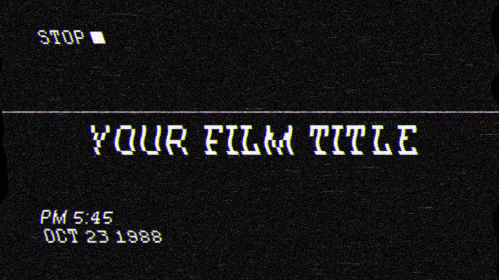 Motion Graphics Template: VHS Old Film Recorder Casette Player Title ...