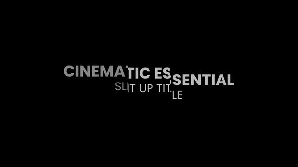 Basic Essential Cinematic Split Up Title Intro