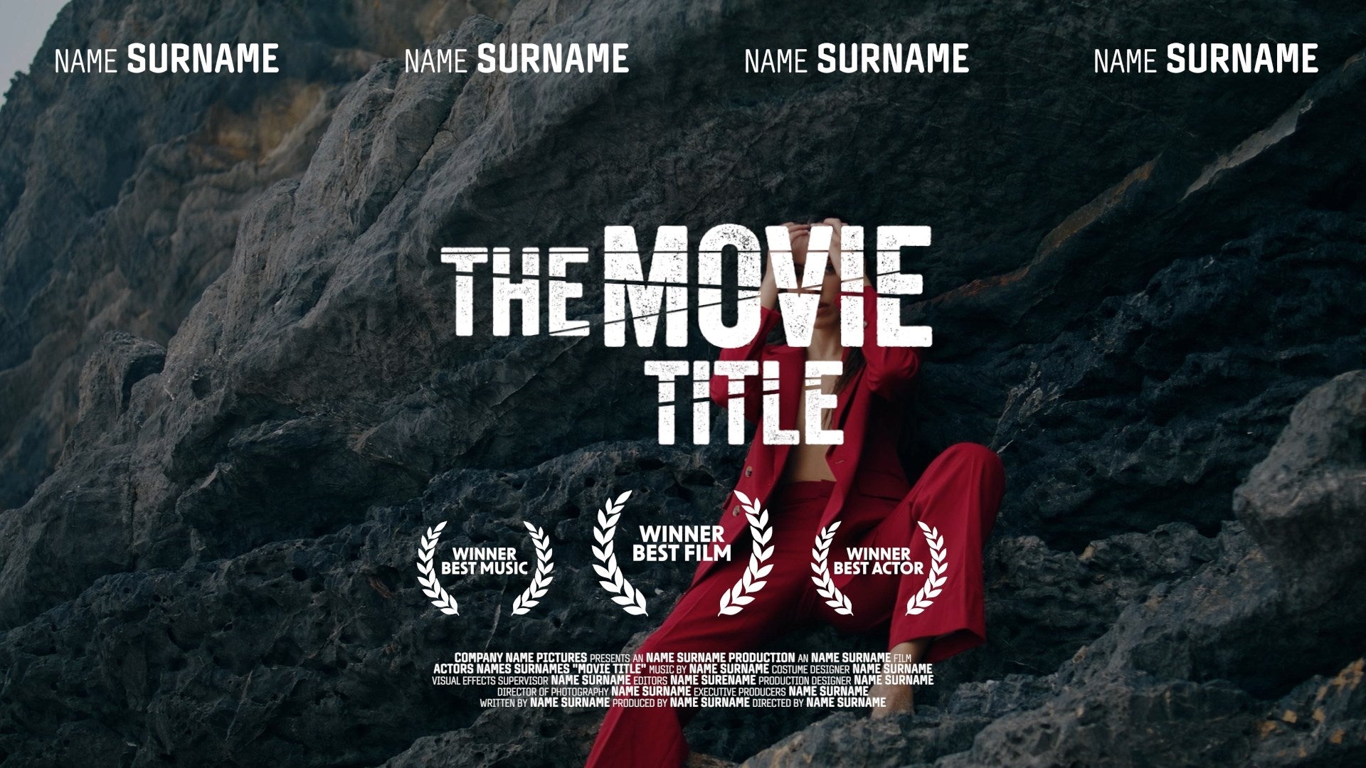 Premiere Pro Template: Generic Animated Movie Poster Title Card 02 ...