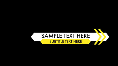 Modern Bar Arrow Lower Third Title
