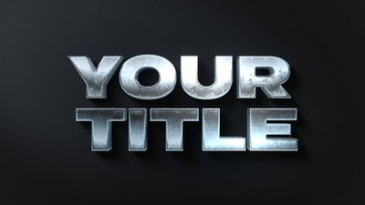Dark Metal Shiny Extrude Realistic Text Reflective Title Intro