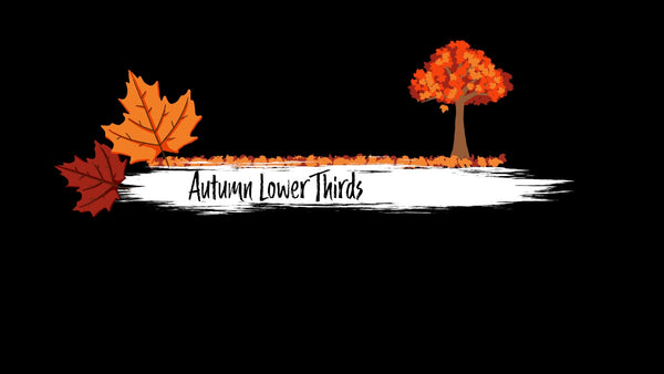 Animated Scribble Lower Third Autumn Leaves Season