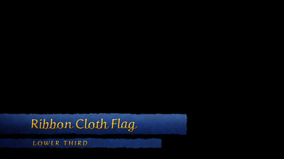 Ribbon Wave Medieval Flag Inspired Banner Cloth Lower Third
