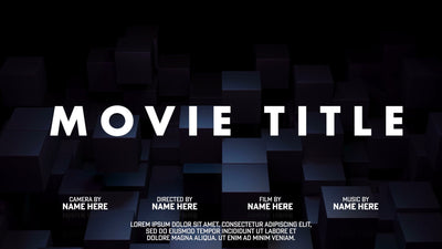 Generic Animated Movie Poster Title Card 03