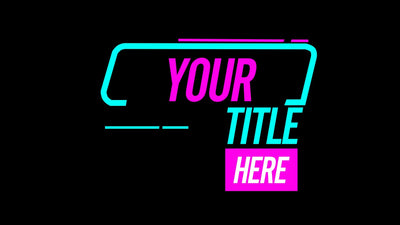 Glitch RGB Bright Color Neon Flashy Text Emblem Solo 02
