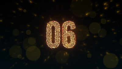 Golden Shiny Festive Celebration Firework Particles Countdown
