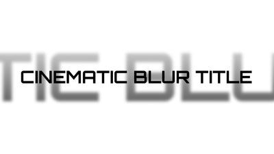 Simple Basic Blur Cinematic Business Title Intro