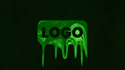 Slime Dripping Snot Green Cartoon Logo Reveal