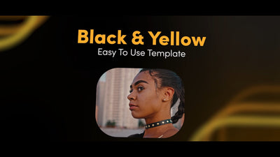 Black And Yellow Gold Fancy Lines Intro Opener Elegant Show