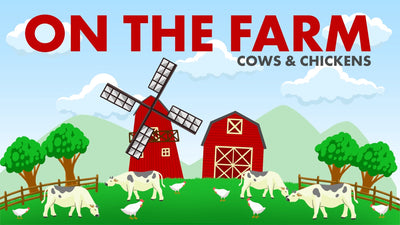 CGStockFarmCowsAndChickensPrairiAnimatedPostcard