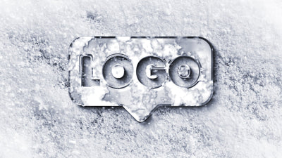 Snowy Cold Shiver Metal Icon Snow Particles Logo Reveal