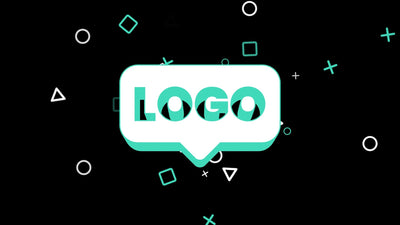 Reaction Modern Cartoon Icon Shapes Pop Out Logo Reveal