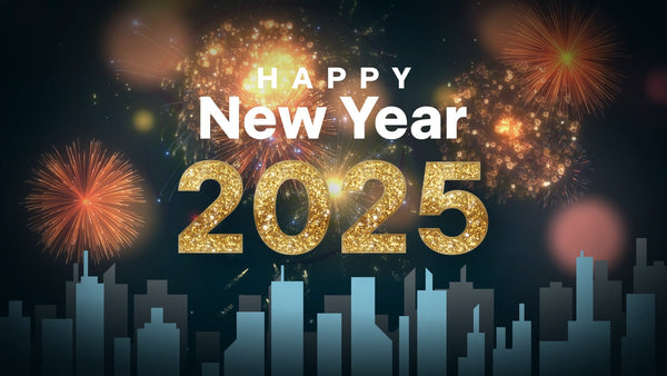 New Year Festive Celebration Firework Glitter Particles Title 01