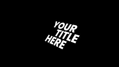 Kinetic Typography Modern Special Title Reveal Intro 02