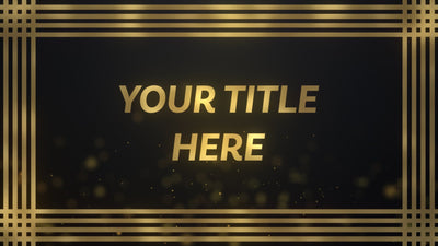 Luxury Golden Border Rectangle Particles Title Intro