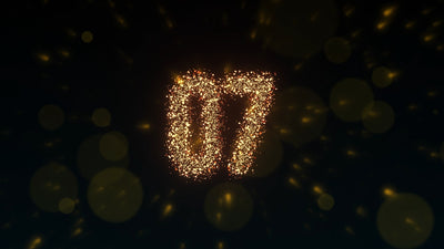 Golden Shiny Festive Celebration Firework Particles Countdown