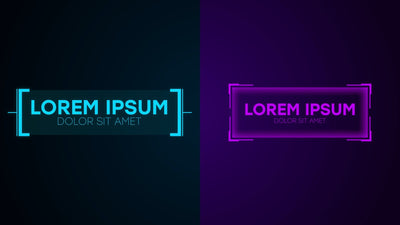 HUD Sci-Fi Futuristic Animated Title Emblem Neon Light 05