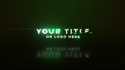 Multi Color Bright Glowing Glitch Strobe Modern Logo Text Intro
