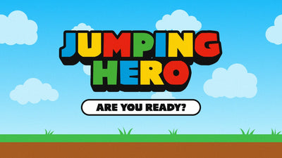 Jumping Hero Game Platform Level Title Intro