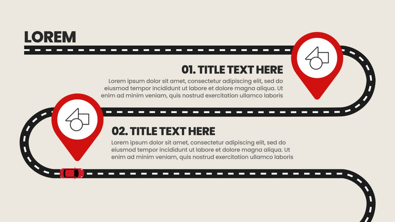 Roadmap Animated Infographic Steps To Succes Points Visualisation