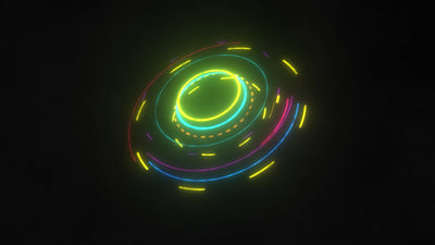 HUD Colorful Lines Logo Text Reveal