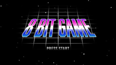 8 Bit Game Retro Gradient Space Panel Title Intro