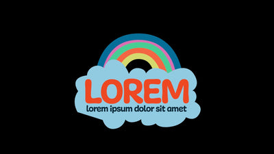 Rainbow Animated Cloud Childrens Title Intro