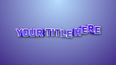 Bouncy Extrude Cartoon Gradient Text Title Intro