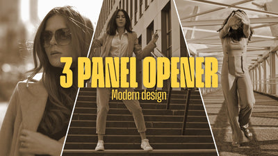 Three Panel Sliding Opener Grid Modern Design Slide