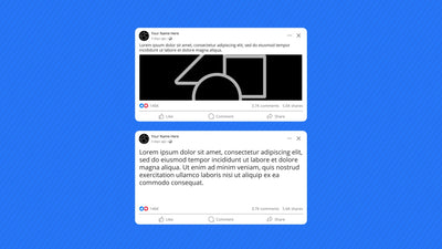 Social Media Post Feed Influencer Picture Text Animated Cards