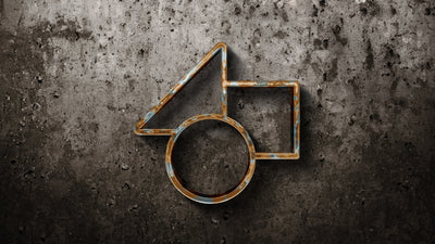Rusted Metal Oxidised Extrude Realistic Icon Reflective Logo Reveal