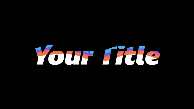 Wave Filling Text Water Liquid Colorful Title Intro 01