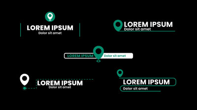 Modern Universal Pop Up Pin Location Lower Third Bundle