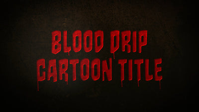 Cartoon Blood Drip Horror Title Intro