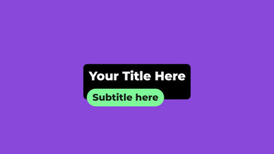 Modern Pop Up Title Variation 01