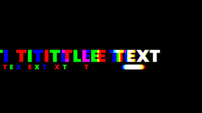 RGB Glitch Delay Echo Effect Modern Trendy Title Intro