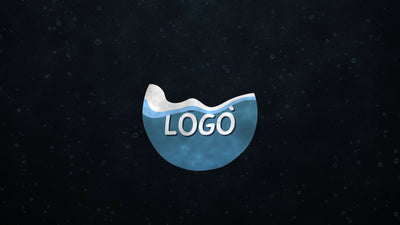 Underwater Effect Water Filling Bubbles Text Logo Reveal