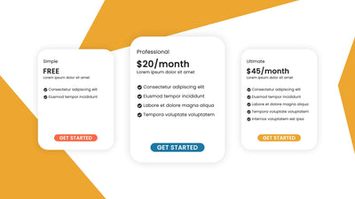 Pricing Table Options Modern Infographic 01