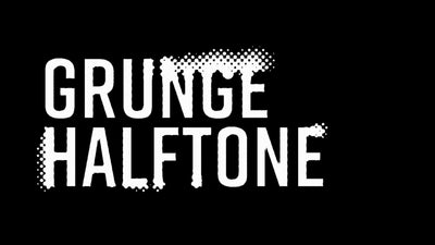 Halftone Grunge Text Deformation Effect Title