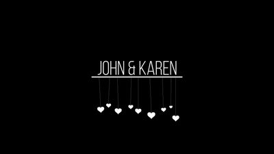 Love Couple Wedding Valentine Hearts String Names Title Intro