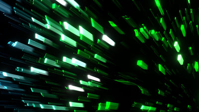 Digital Data Matrix Blocks Animated Background