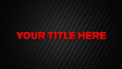 Carbon Fibre Strong Inflated Letter Animated Title