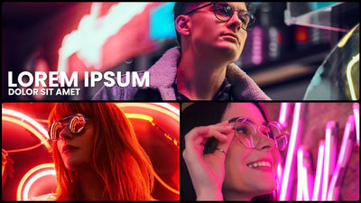 Multi Screen Panel Collage Dynamic Intro Opener 04