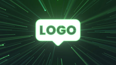 Radial Green Shiny Glow Sci-Fi Futurustic Modern Logo Reveal